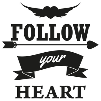 Adesivo murale - Follow your heart 