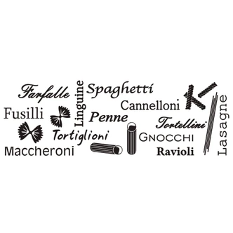 Wandtattoo Pastasorten 3 