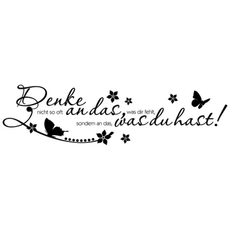Wandtattoo Denke nicht so oft an... 02 