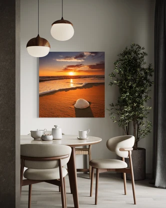 Leinwandbild Muscheln Natur 