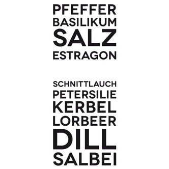 Wandtattoo Gewürze 3 (2-farbig) Wandtattoo Gewürze 3 (2-farbig)