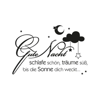 Wandtattoo Gute Nacht... 