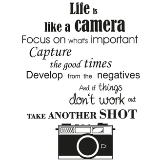 Life is like a camera... Wall Sticker 