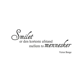 Wallsticker -  Smilet er den... 