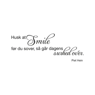 Wallsticker -  Husk at smile... 