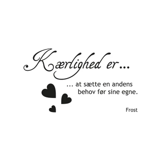 Wallsticker -  Kaerlighed er... 