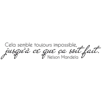 Wandtattoo Cela semble toujours impossible... 