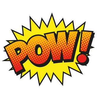 Muursticker Comic Soundeffect - Pow! 