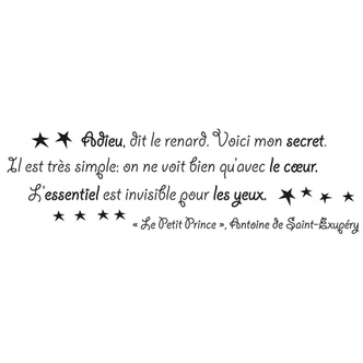 Wandtattoo Adieu - le petit prince 