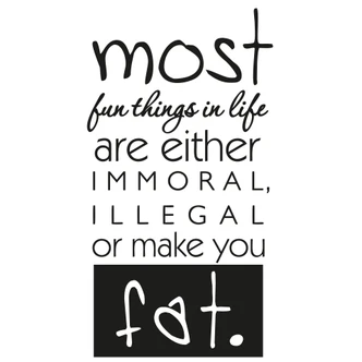 Wallsticker -  Most fun things in life... 