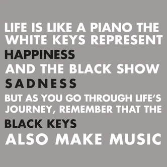 Wandtattoo Life is like a piano... 