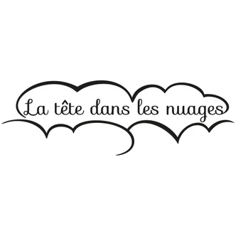 Wandtattoo La tête dans les nuages. 