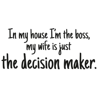 Adesivo murale  In my house I'm the boss... 