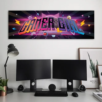 Leinwandbild, Gaming Zone Inschrift 