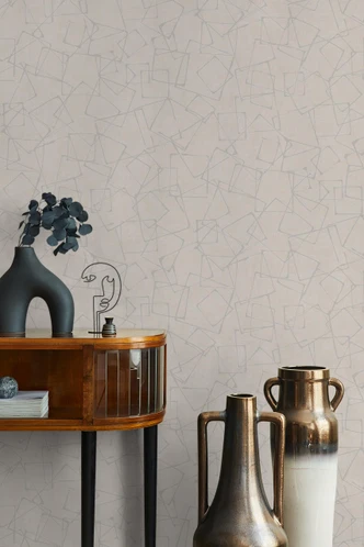 Vliestapete Grafisch Modern in Beige  
