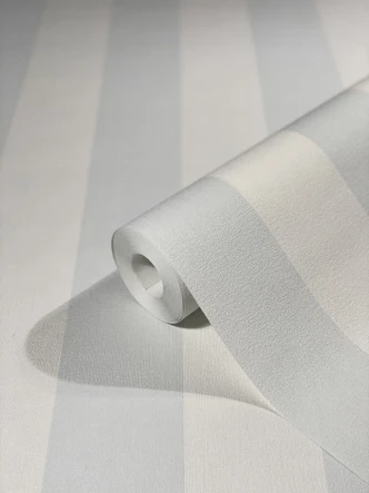 Papier peint à rayures intissé Novamur Yvi blanc, bleu 