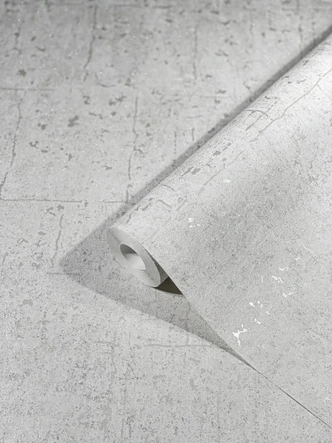 Vliestapete mit glänzender Betonoptik grau Struktur 