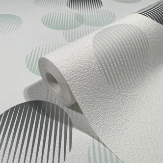 Papier peint à pois, intissé Novamur Yvi blanc 
