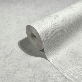 Vliestapete mit leicht opulentem Damaskmotiv weiß Grafisch 