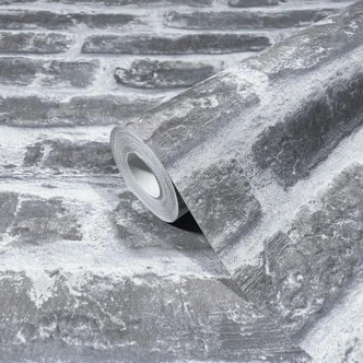 steenlook behang, vliesbehang Novamur Jackie greige 