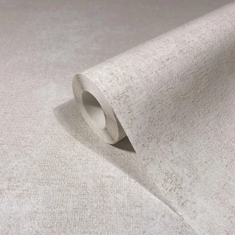 Vliestapete mit leichter, sandiger Struktur beige Uni 