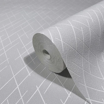 Vliestapete mit geometrischen Rauten grau Grafisch 