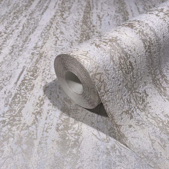 Vliestapete in leicht glänzender Streifenoptik weiß, beige Grafisch 