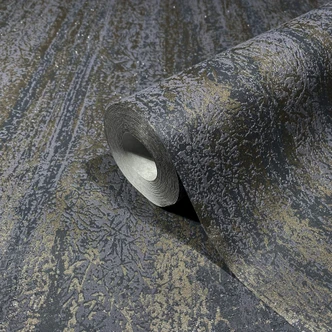 Vliestapete in leicht glänzender Streifenoptik anthrazit, bronze Grafisch 