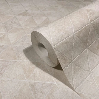 Papier peint graphique, revêtement intissé Novamur Kylie beige 
