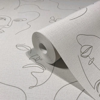 Papier peint décoratif, revêtement mural intissé Novamur Kylie beige 