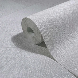 Vliestapete Dreiecke, Geometrisch Grafisch Geometrisch in Weiß 