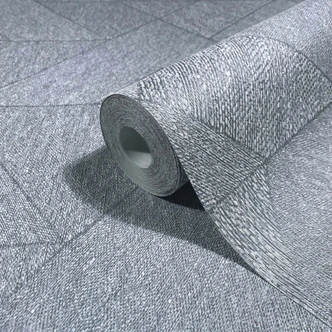 Vliestapete Dreiecke, Geometrisch Grafisch Geometrisch in Blau 