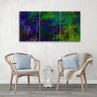 Leinwandbild 3-teilig, Abstrakte Frau Gemalt 