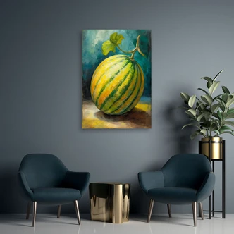 Leinwandbild Melone Frucht 