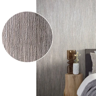 Vliestapete mit leichten Linien und Streifen grau, beige Uni 