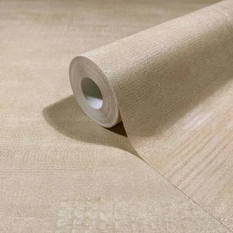 Vliestapete Putzoptik, Betonoptik Uni Geometrisch matt in Beige Braun 