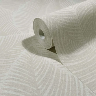 Vliestapete Blätter Floral Natur matt in  Beige 