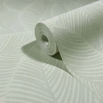 Vliestapete Blätter Floral Natur matt in Grün 