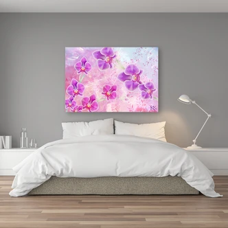 Leinwandbild, Orchideenblüten Abstraktion 