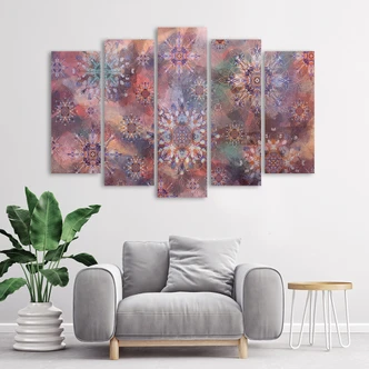 Leinwandbild 5 teilig, Mosaik der Sterne 