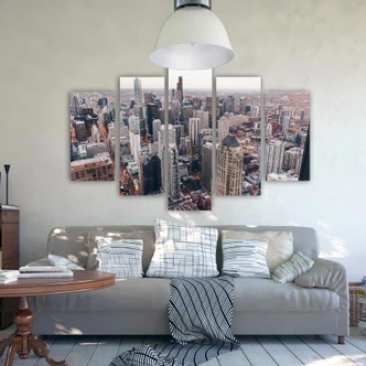 Wandbild 5-teilig, Chicago Stadt Architektur 