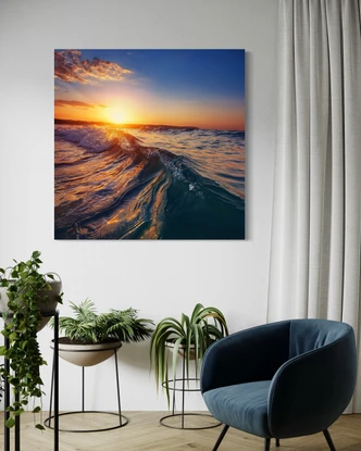 Leinwandbild Meereswelle Landschaft 