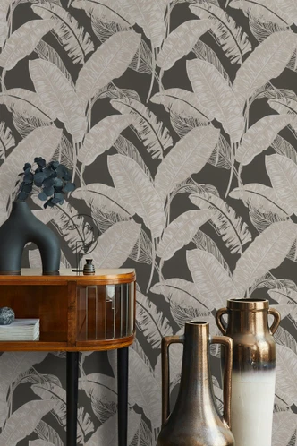 Vliestapete Floral Modern, Natur in Braun  