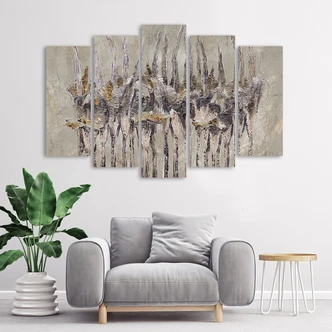 Leinwandbild 5 teilig, Pflanzen Blumen Simnitło 