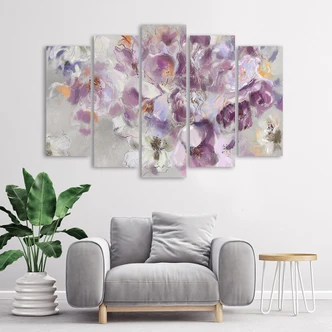 Leinwandbild 5 teilig, Iris Blume 