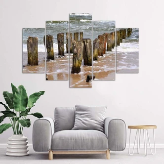 Leinwandbild 5 teilig, Meer Strand Natur 