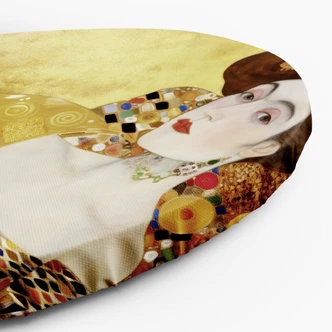 Ronde canvas foto - Gouden portret van een vrouw - G. Klimt 