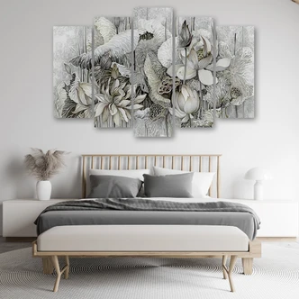 Leinwandbild 5 teilig, Saint Lotos Blumen 