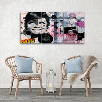 Leinwandbild 3-teilig, Audrey Hepburn Schauspielerin 