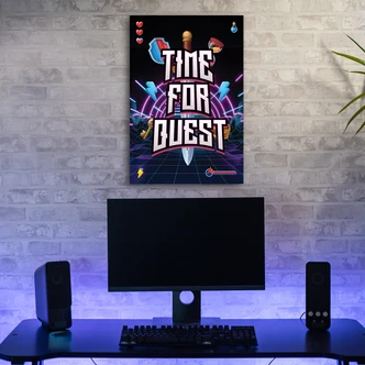 Leinwandbild, Time for Quest für Gamer 